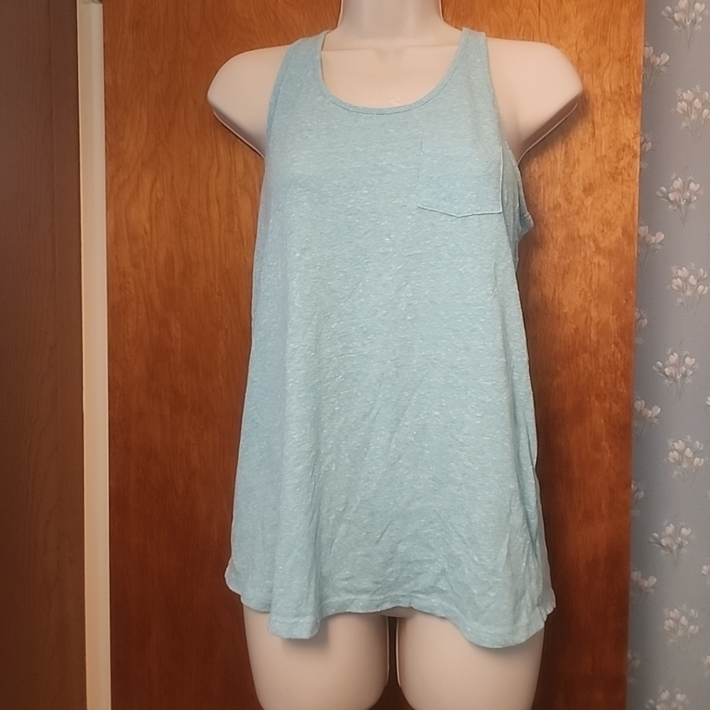Old Navy Racerback Tank Essential Solid Icy Aqua Size 14 (XL) Girls